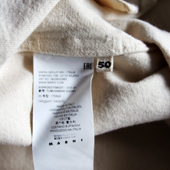 BNWT SS21 MARNI OFF WHITE DENIM TRENCH COAT 48 & 50 - Picture 14 of 15